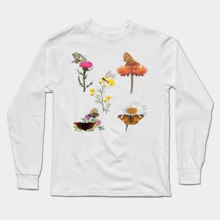 Quartet Butterfly Floral Long Sleeve T-Shirt